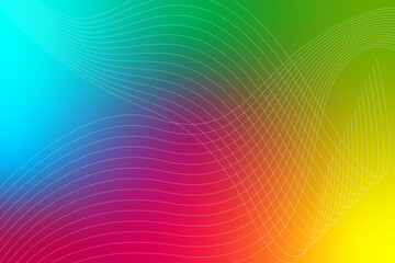 Abstract colorful wave technology background with wavy gradient lines..3d blend 