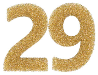 29 number gold glitter 
