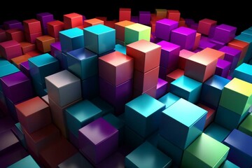 graphic of cubes. Generative AI