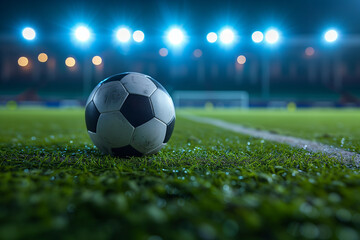 a soccer ball on the field