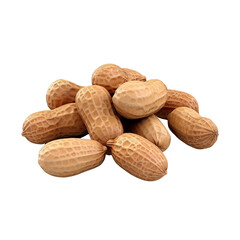 Dried peanuts isolated on transparent background, png