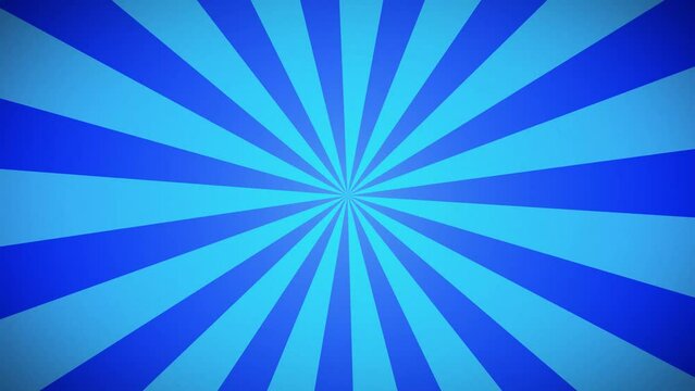 blue Sunburst Stripes Animation Background, Seamless Loop, sunburst motion, 4k