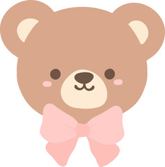 Coquette teddy bear with pink bow