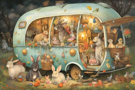 Eggscursion Extravaganza Bunnys Caravan of Delig