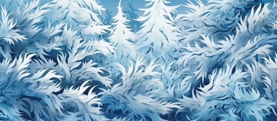 snowy leaves background