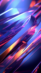 Fototapeta premium Holographic abstract 3D shapes background picture material 