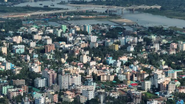 Cox's Bazar, Bangladesh, captured from the skies in this breathtaking aerial video showcasing the world's longest uninterrupted sea beach, pristine coastline, and panoramic views of the Bay of Bengal