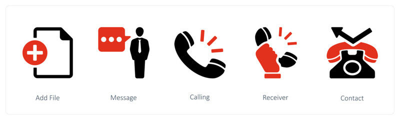 add file, message, calling