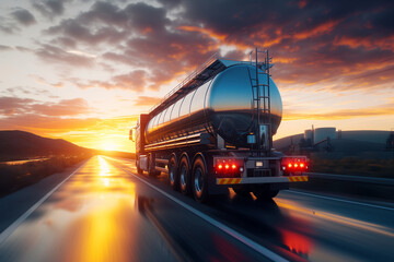 fuel tanker truck - obrazy, fototapety, plakaty
