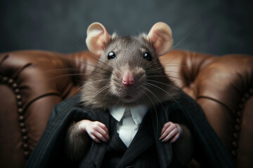 a rat in a business suit