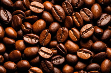 Fototapeta premium Close-up of Roasted Coffee Beans