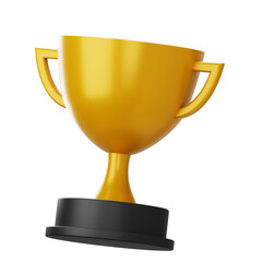 Golden Trophy Cup Award 3D Icon