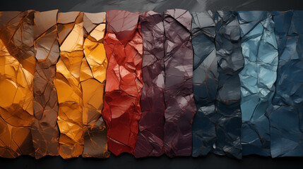 Crumpled Paper Texture Background with Brown Vintage Grunge Design , Colored crumpled paper as a background. 3D rendering