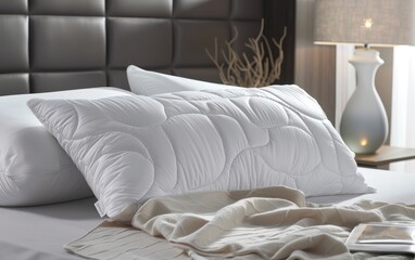 Pillow and bedding, highlighting the importance of allergen-barrier products for a good night's sleep during allergy season