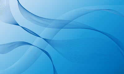abstract blue stripe wave curves technology background