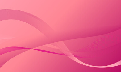 abstract pink stripe lines wave curves with soft gradient background