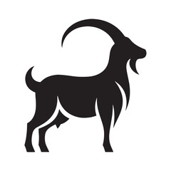 Graceful Goat: Majestic Silhouette Depicting Elegance, Strength, and Symbolism of Nature's Beauty and Power.