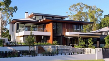 Contemporary house exterior on the Gold Coast