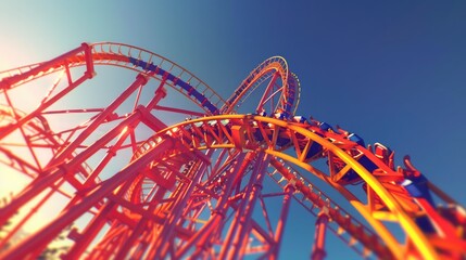 Rollercoaster Ride (against blue sky)