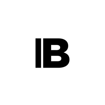 Letter I and B, IB logo design template. Minimal monogram initial based logotype.