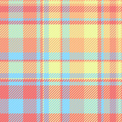 Textile seamless vector of plaid tartan background with a check fabric texture pattern.
