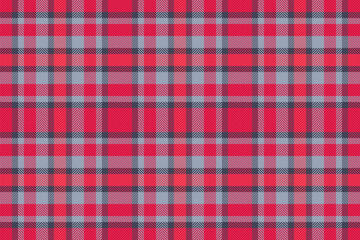 Plaid tartan textile of seamless fabric pattern with a check background vector texture.