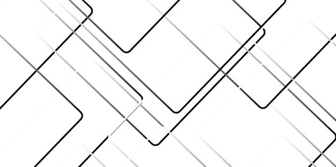 Abstract grey lines on white background with luxury shapes architecture plan. Modern pattern elegant gray line template background.	