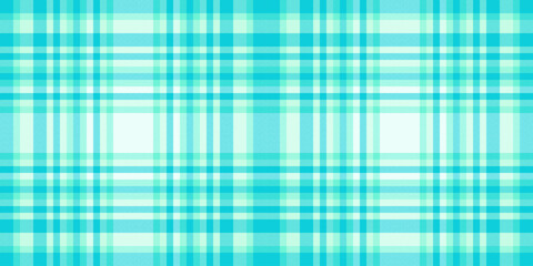 Fibrous tartan vector texture, trend fabric pattern check. Installing seamless plaid background textile in cyan and light colors.