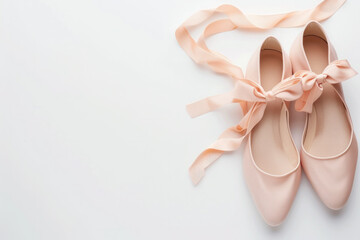 Ballet Shoes With Ribbon Tied Around Them