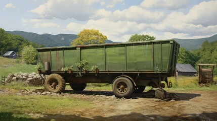 hauling farm trailer