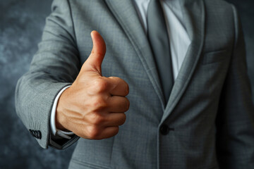 Smartly Dressed Man Giving a Thumbs Up
