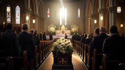 rosary catholic funeral - obrazy, fototapety, plakaty
