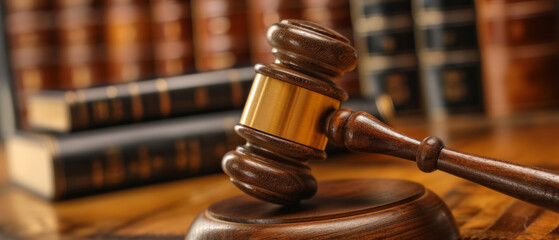 A concept image featuring a judge's gavel and a model house over a spread of cash, representing the legal proceedings in real estate transactions, auctions, and inheritance disputes.