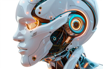 Cyborg AI Avatar, demonstrating a blend of humane warmth and AI robotic characteristics,ai,Cyborg ,AI Avatar, Robot,AI robotic ,characteristics, Droid,artificial Intelligence,Robotics