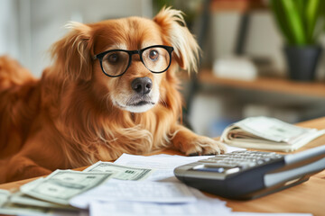 The dog keeps accounting records
