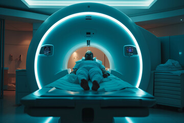 the patient in the MRI - obrazy, fototapety, plakaty
