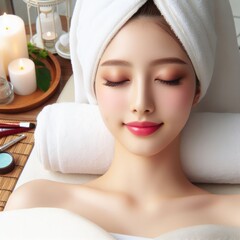 Woman in spa beauty salon