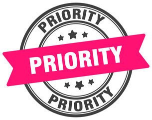 Fototapeta premium priority stamp. priority label on transparent background. round sign
