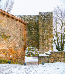Arab Gate (Puerta de la Villa) of Medinaceli. Soria, Castilla y Leon, Spain.
