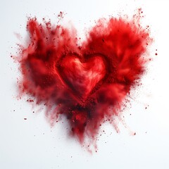 heart made of paint splashes