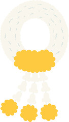 Jasmine Marigold Flower Garland Asian Culture Illustration