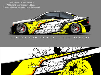 car livery graphic vector. abstract grunge background design for vehicle vinyl wrap and car branding