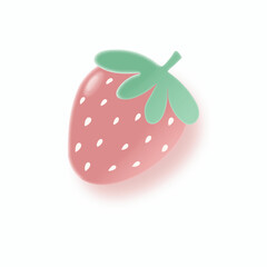 Cute kawaii strawberry candy style slipart vector