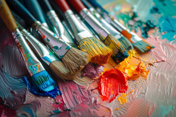 Obraz premium brushes in paint