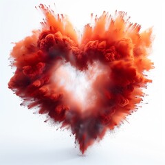 heart made of paint splashes