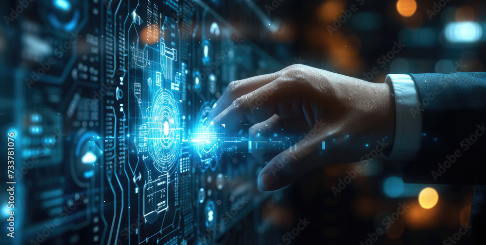 Leinwandbilder artificial intelligence ai research of robot and cyborg development for future of people, science an