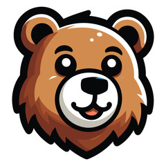High quality logo head bear illustration 