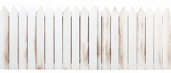 New white painted wooden fence
