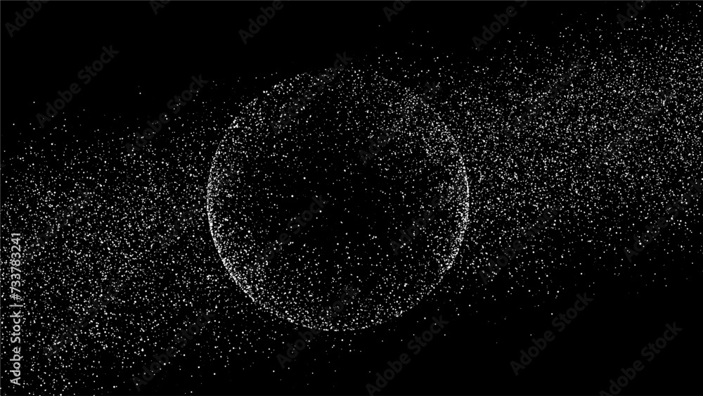 Poster futuristic vector sphere of particles and lines. network connection big data. abstract technology ba
