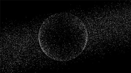 Futuristic vector sphere of particles and lines. Network connection big data. Abstract technology background. .